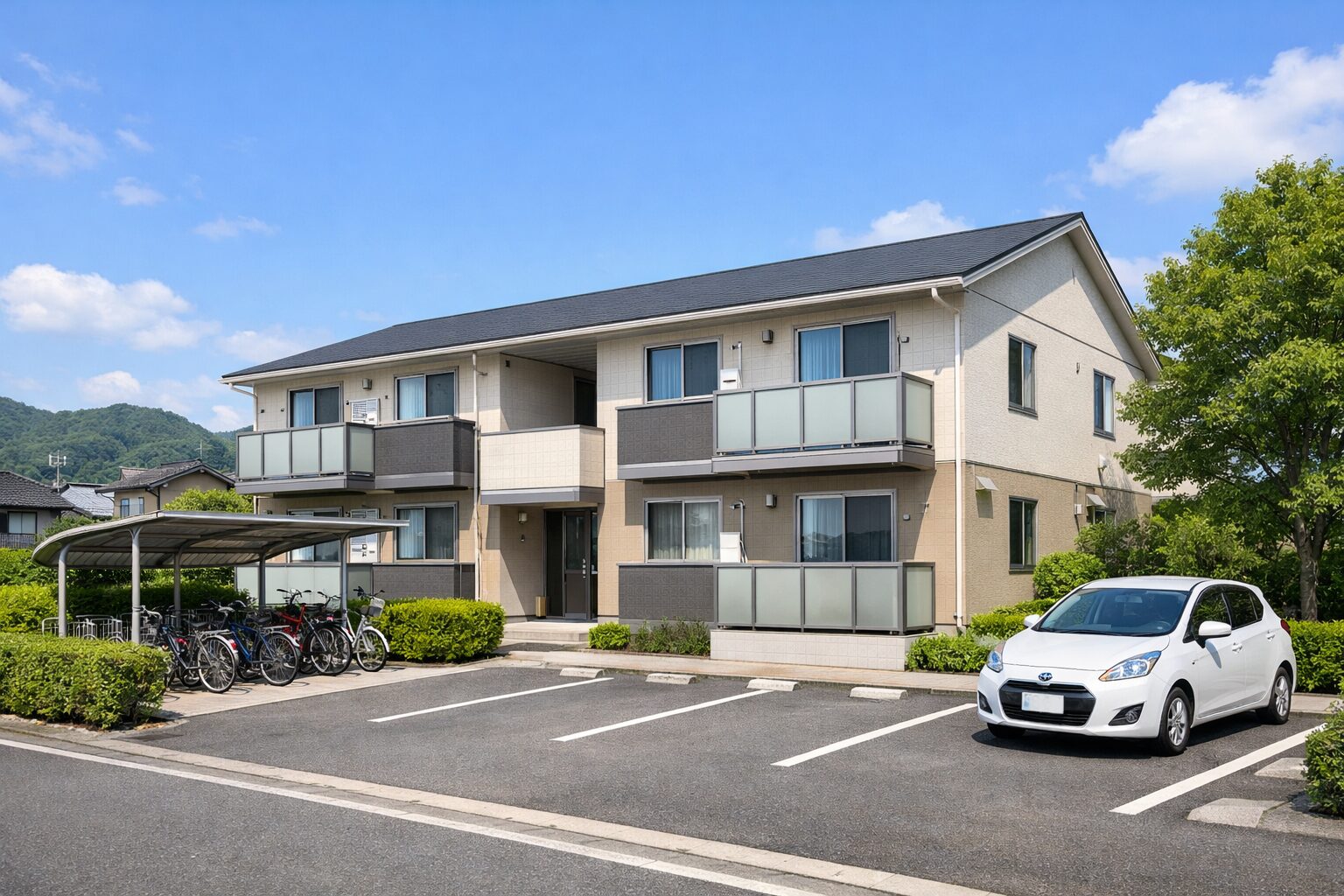 岡山のアパート外観