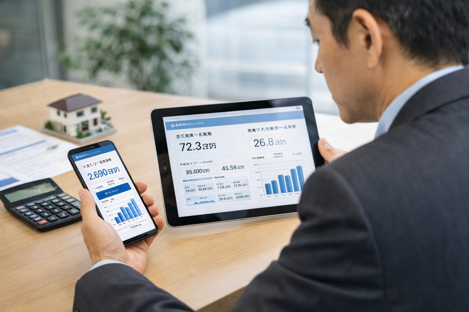 ローン返済状況を確認する不動産オーナー