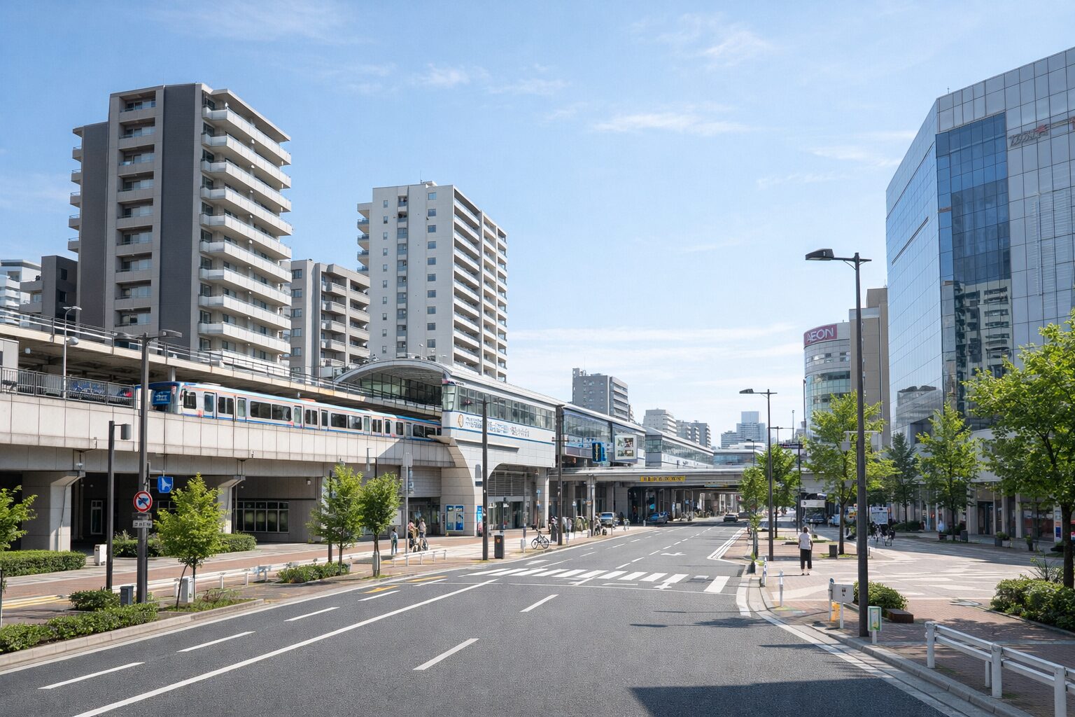 岡山市北区・中区エリアの街並み